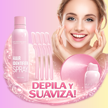 Spray Identificador de Vello | Kit Hidratante para Depilación con Rastrillos